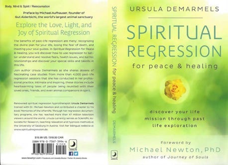 Book Cover Spiritual Regression for Peace and Healing by Ursula Demarmels (c) Llewellyn International