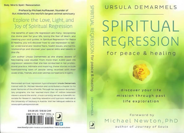 Buchcover Ursula Demarmels Spiritual Regression for Peace & healing. Discover your life mission hrough past life exploration (c) Llewellyn Worldwide, USA